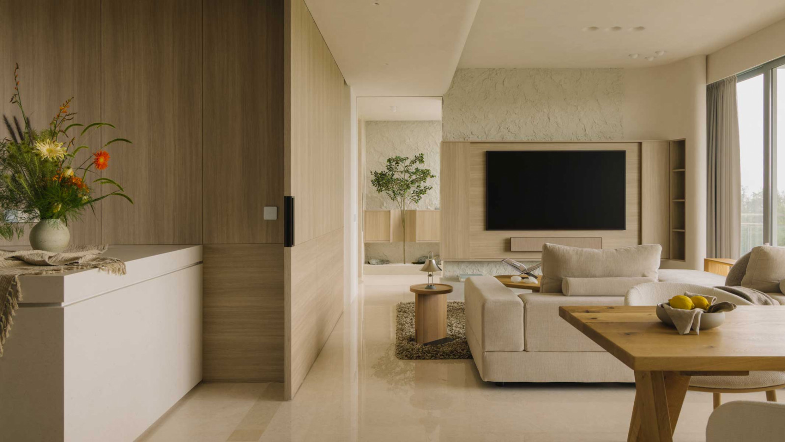 Bud Studio transforms this 2,055 sq ft East Coast apartment into a spa-like sanctuary