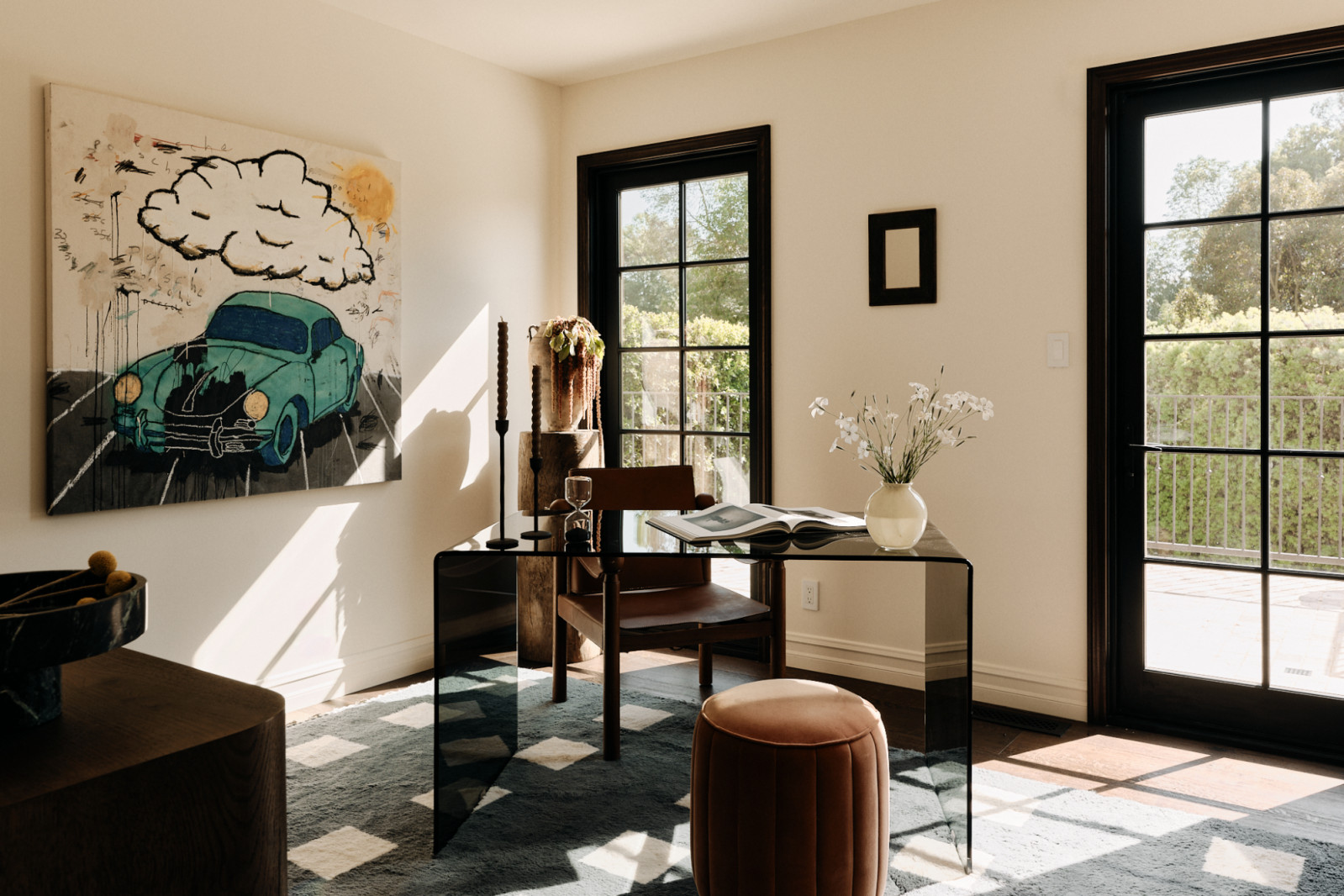 The office of a Los Angeles, California home renovated by House of Rolison