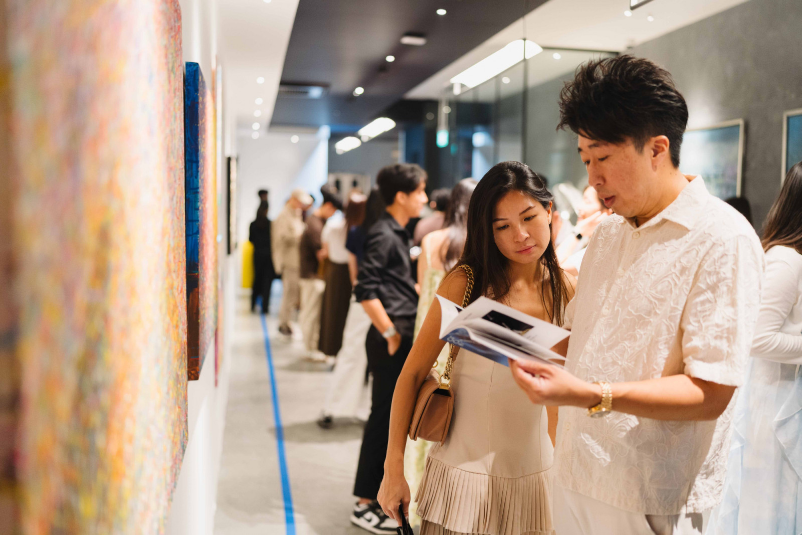Guests at ABCD's flagship space exploring the cross-disciplinary art gallery