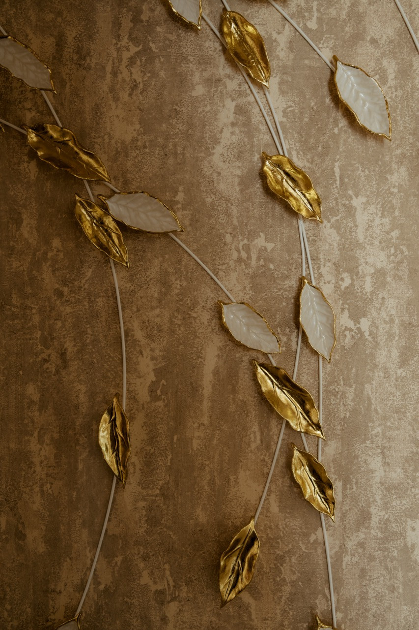 Detail from James Seet’s installation Chereograpy of Leaves