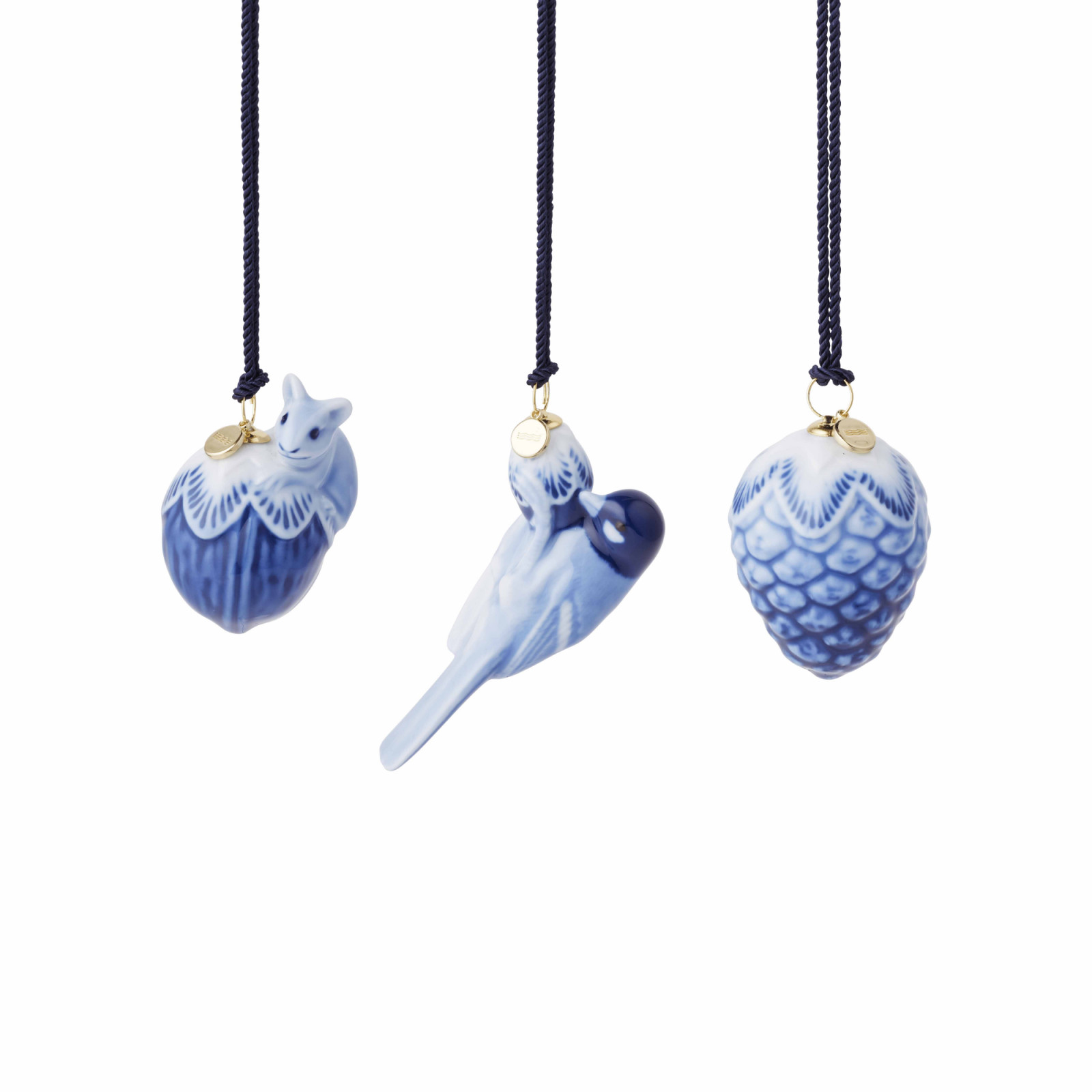 Royal Copenhagen Blue Collectibles mini ornaments bring a refined note of festive decor shaped by heritage craftsmanship