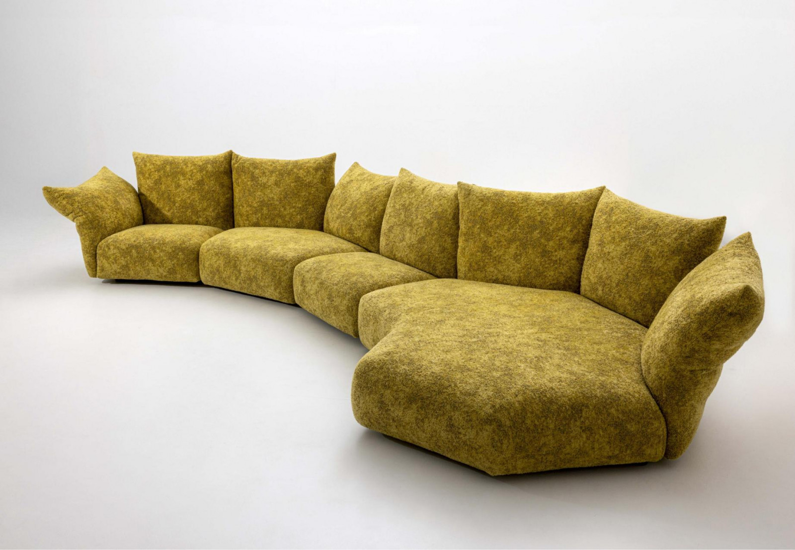 In citrus green, this piece evokes the look and feel of enchanted moss, adding a magical note to the space