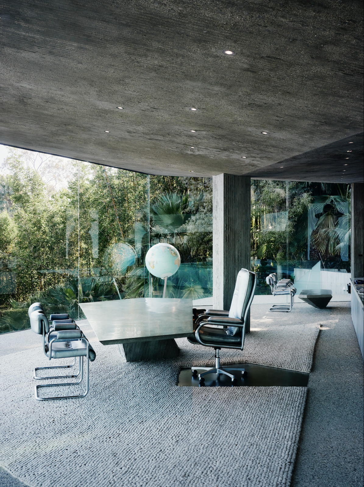 An interior shot of the Sheats-Goldstein Residence, renovated by Conner + Perry Architects in Los Angeles, California