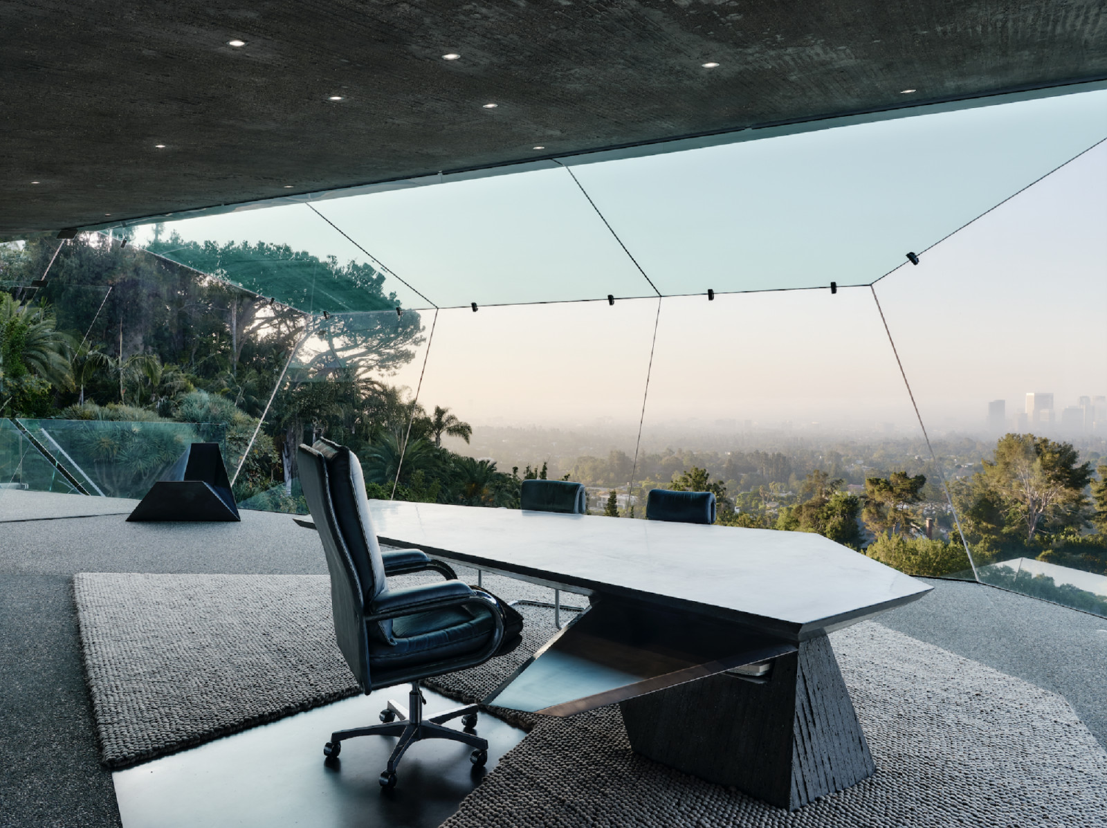 An interior shot of the Sheats-Goldstein Residence, renovated by Conner + Perry Architects in Los Angeles, California