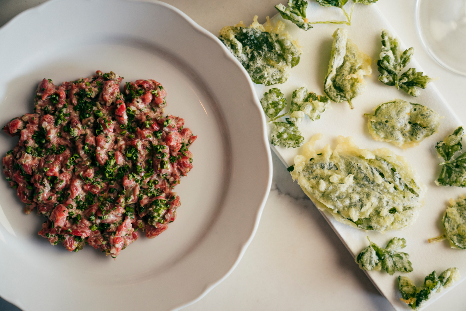 Steak tartare at the Camphor restaurant in Los Angeles, California