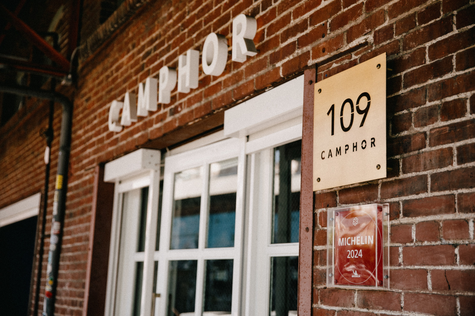 The exterior shot of the Camphor restaurant in Los Angeles, California
