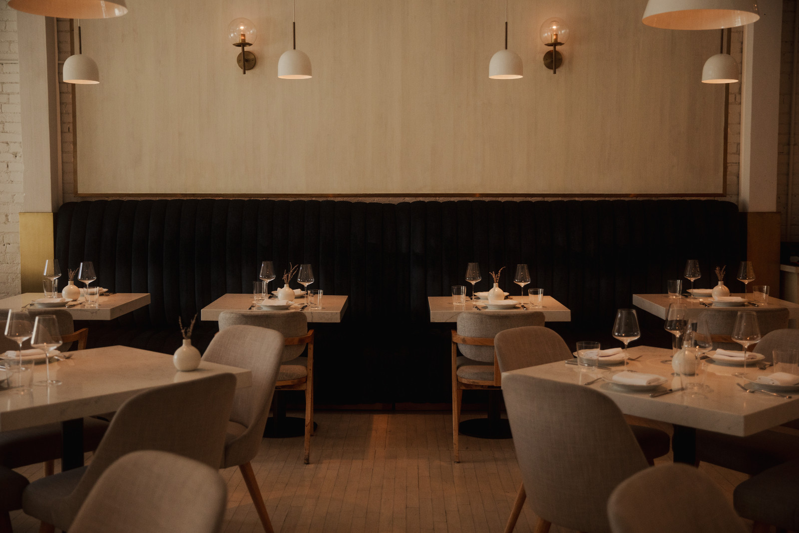 The interiors of the Camphor restaurant in Los Angeles, California