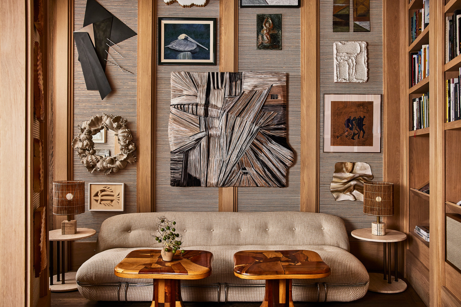 The lobby at the Santa Monica Proper Hotel in Los Angeles, California, designed by Kelly Wearstler