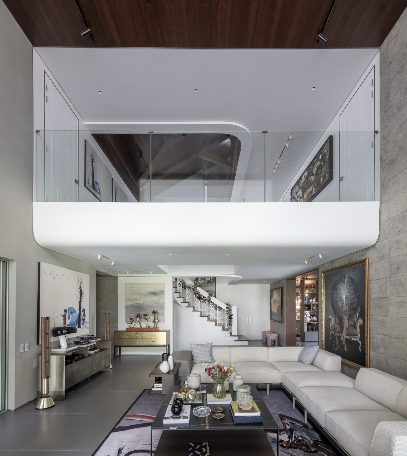 The living room of a Manila, Philippines home designed by Lino Architecture