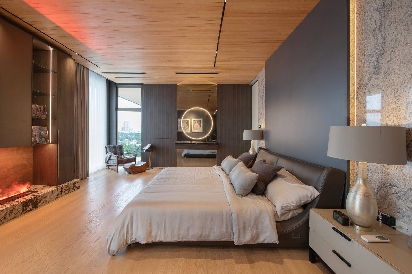 The bedroom of a Quezon City home owned and designed by Architect Mike Peña and daughter Carla Peña