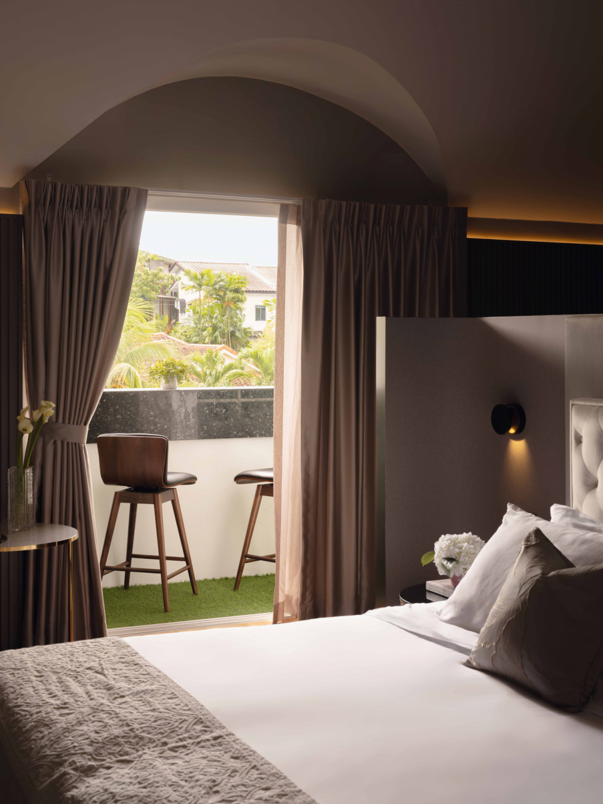 A peek at the outdoor greenery from the bedroom