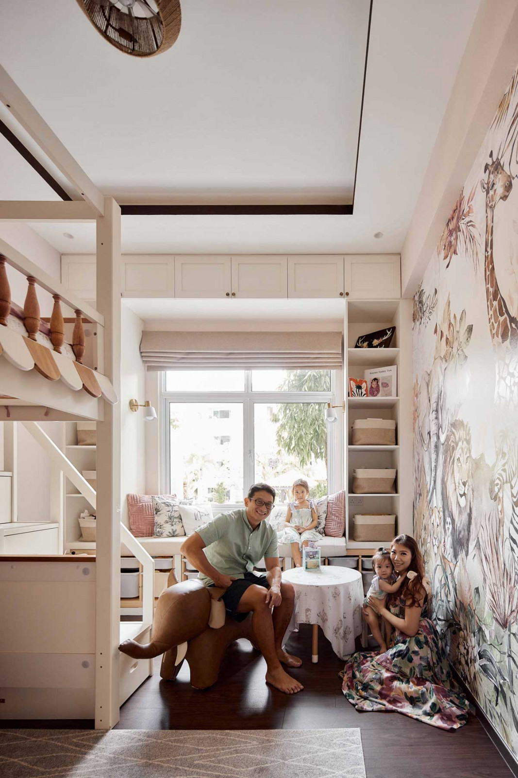 The homeowners in their daughters’ dreamy bedroom