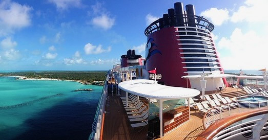 Disney Cruise ship docked at the Bahamas
