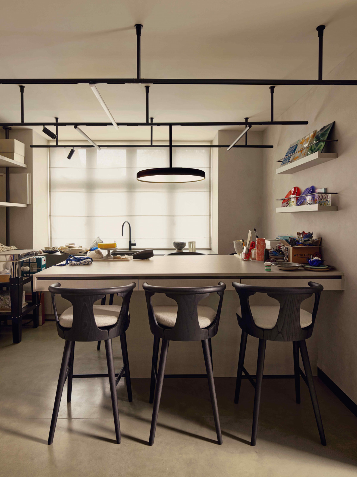 The artist’s studio on the ground floor