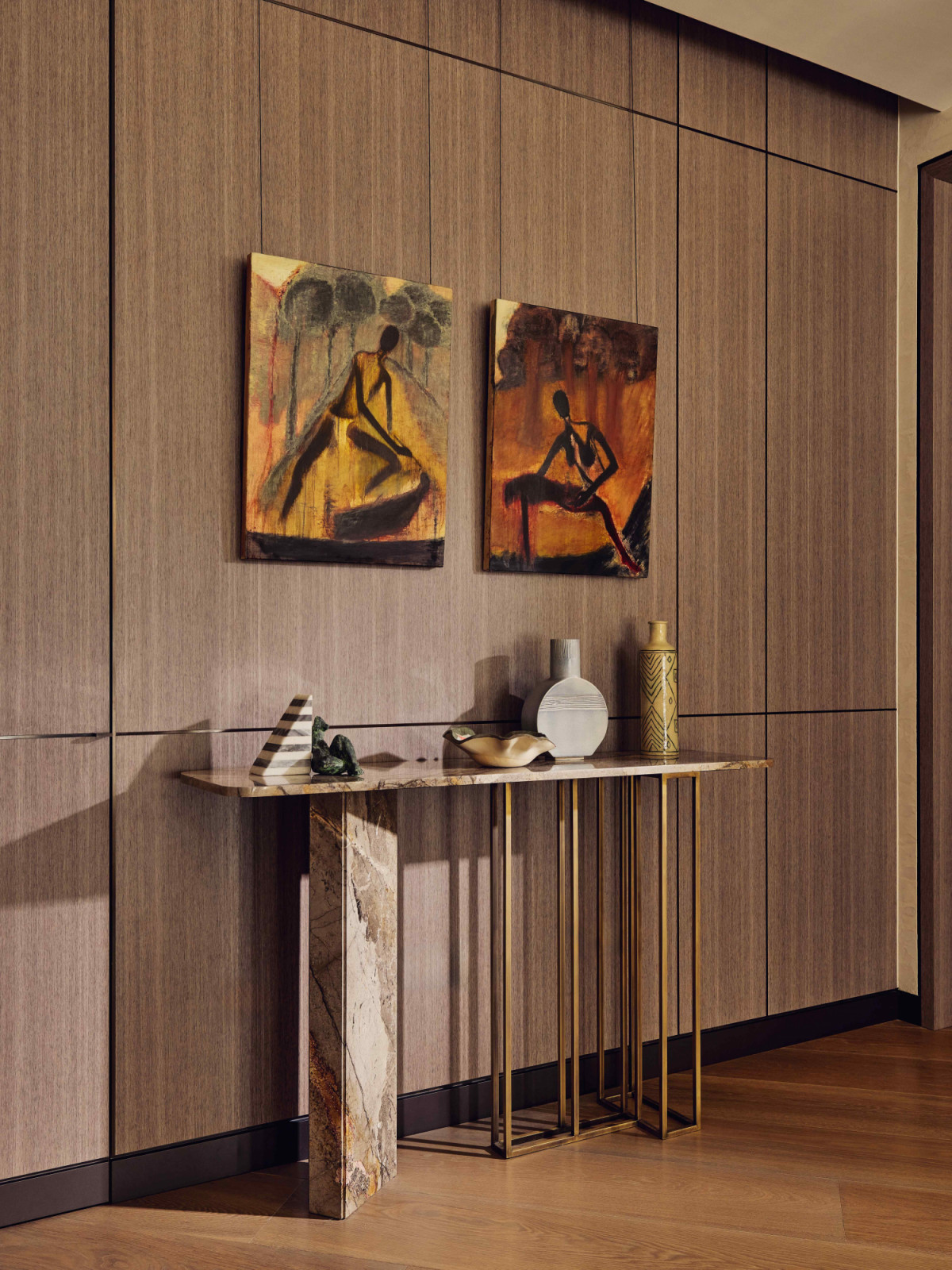 A plethora of handcrafted pieces by the homeowner on display
