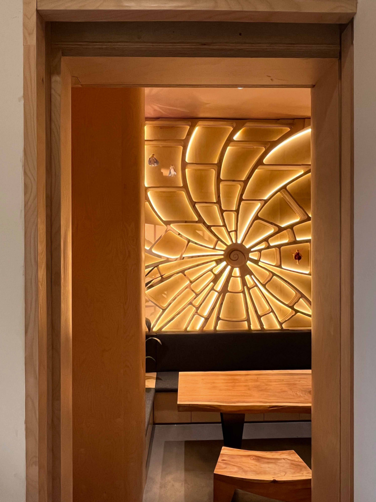 The display cabinet at the parents’ corner at Wondrous Light Children’s House by Superstructure
