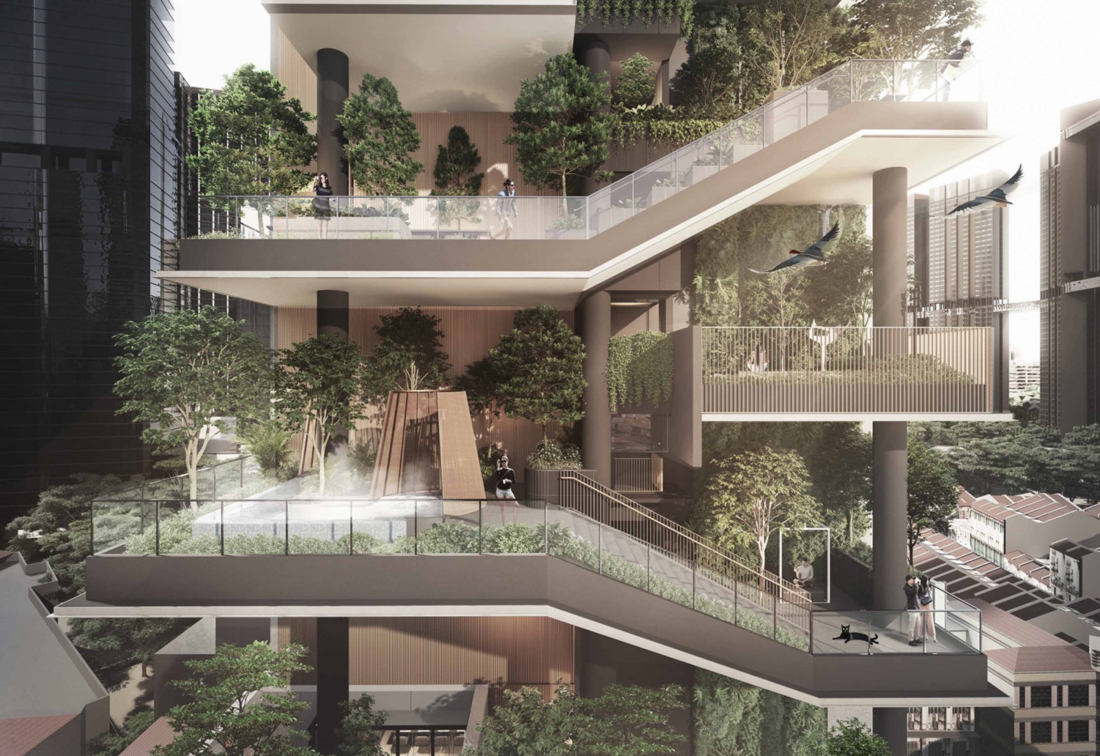 A rendering of the mixed-use development TMW Maxwell, slated for completion in 2028