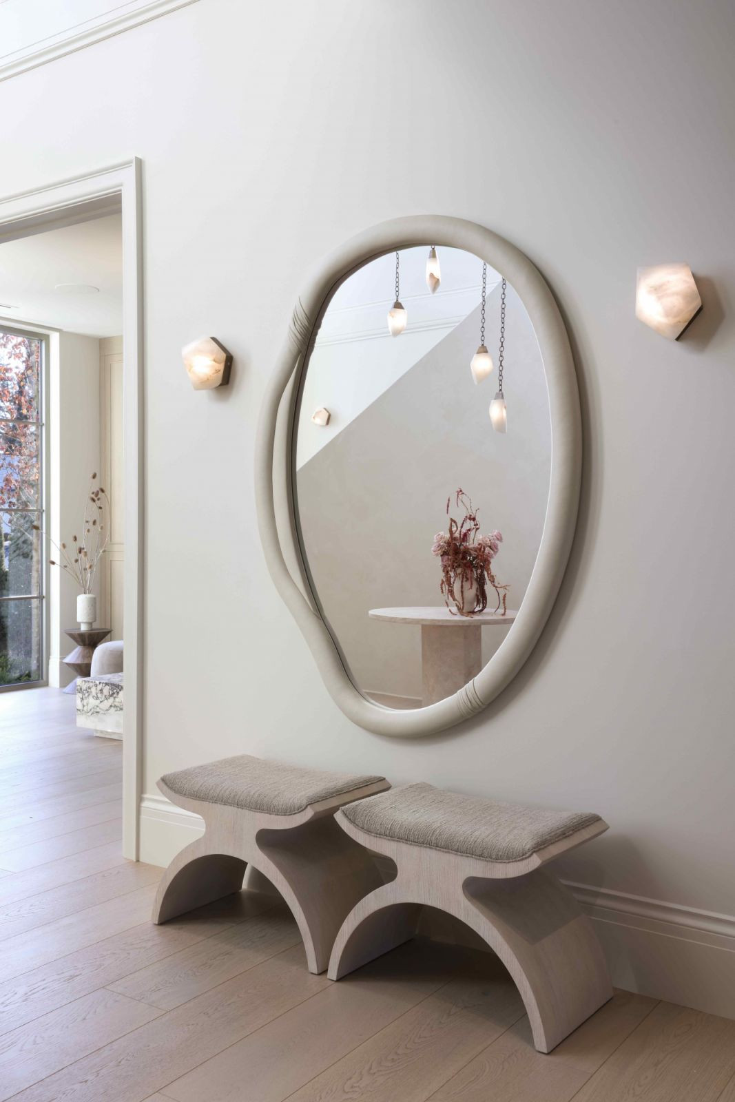 Micro-concrete finished walls akin to plaster impart depth and texture (Photo: Ema Peter)