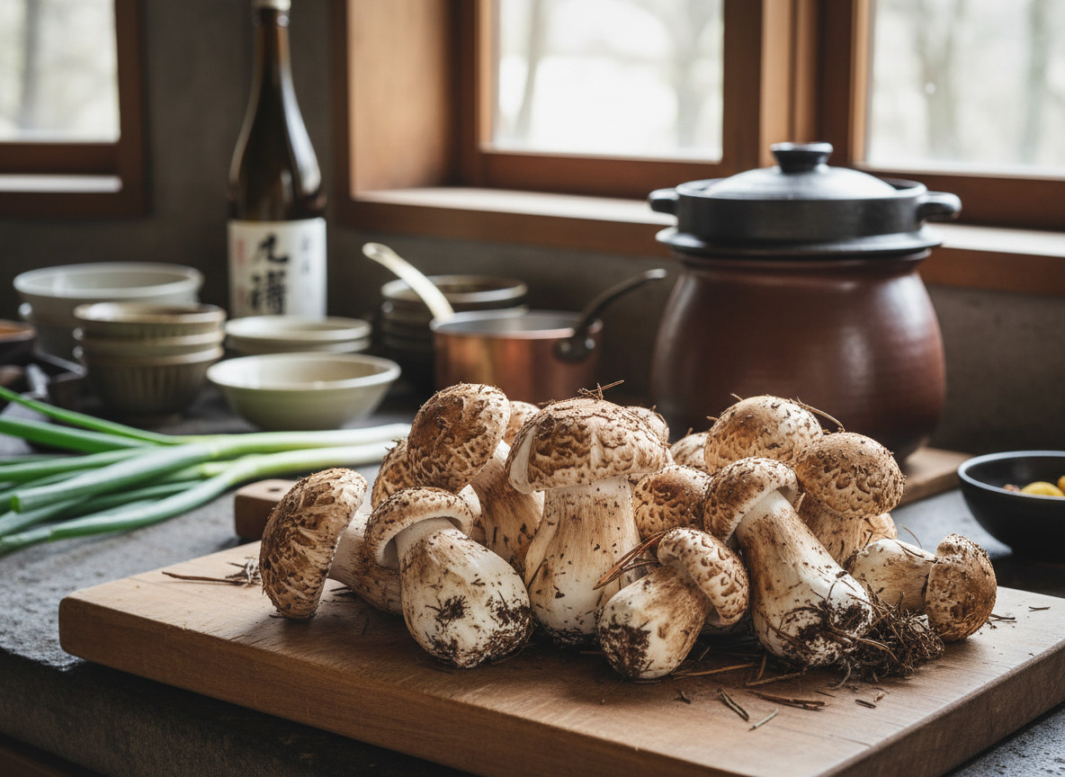 Matsutake mushrooms (Image: AI generated via Imagen 3)