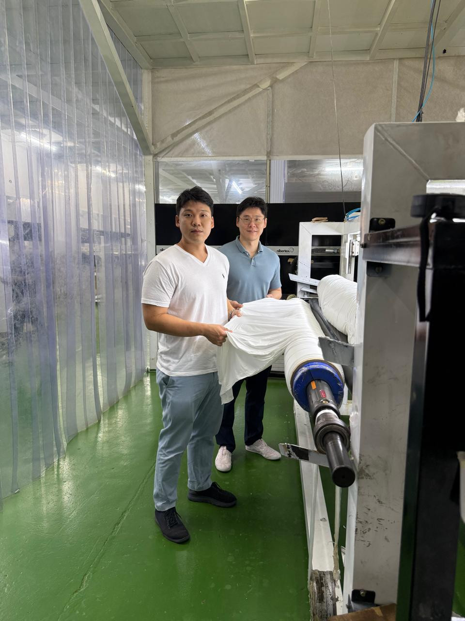 Jaemin and Jaehyung Park, co-founders of Niber Technologies, in the factory (Photo: Jaemin Park)