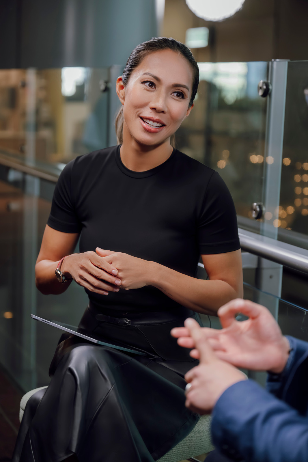 Tatler Asia's president, Lamunière, who founded Gen.T, asks Yip how his unit engages with founders and investors beyond daily banking activities (Photo: Tatler Hong Kong)