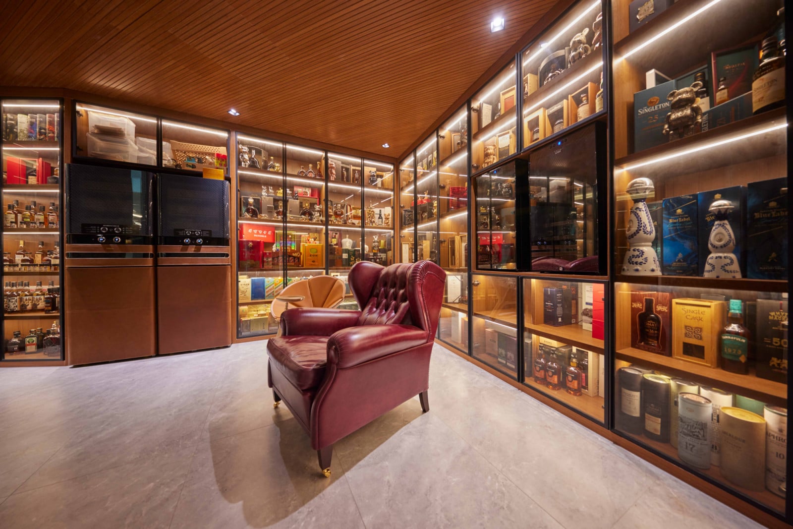It also, of course, displays the owner’s Bearbrick collection