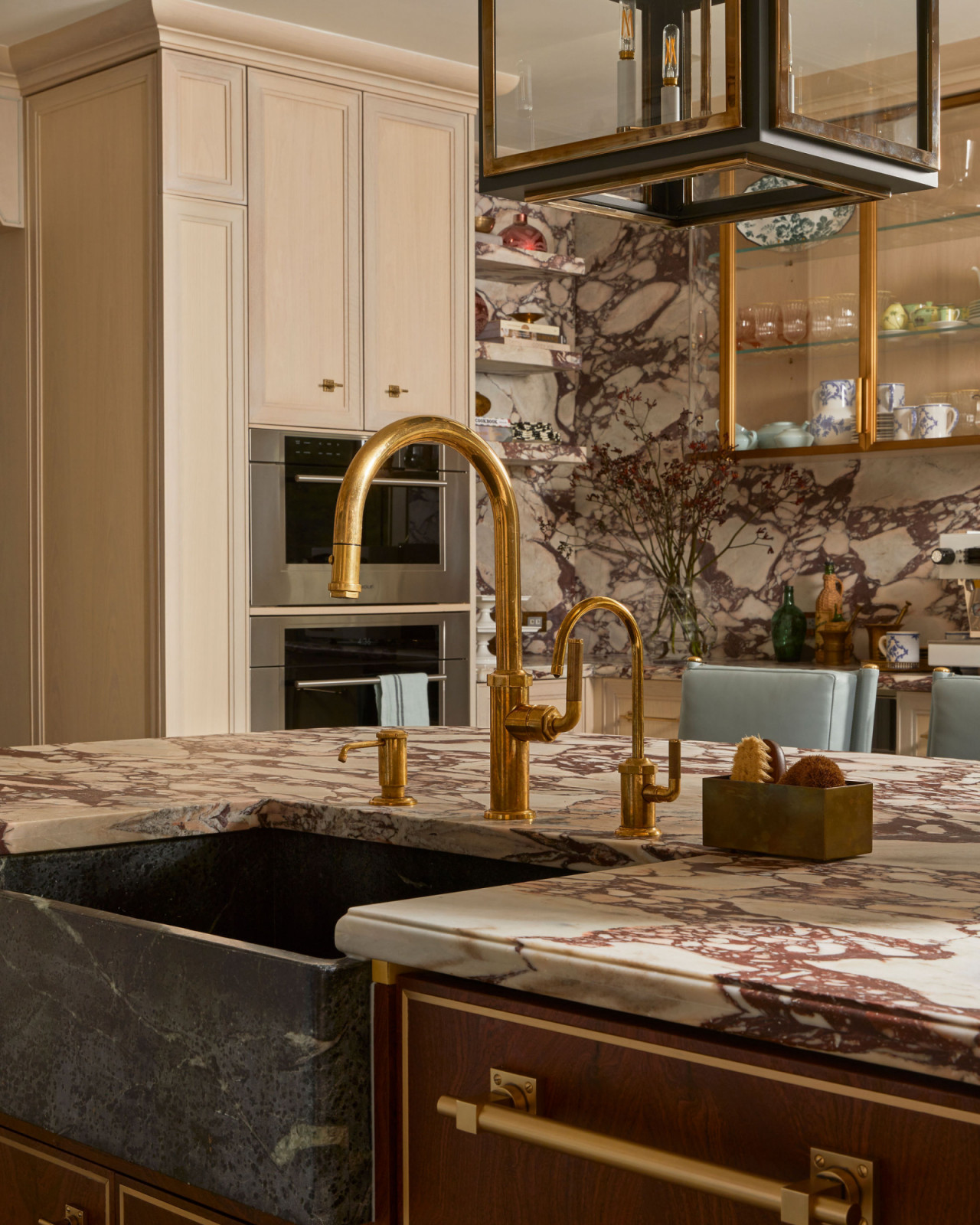 Details of the kitchen in an Ontario, Canada mansion renovated by Sabrina Albanese Interiors