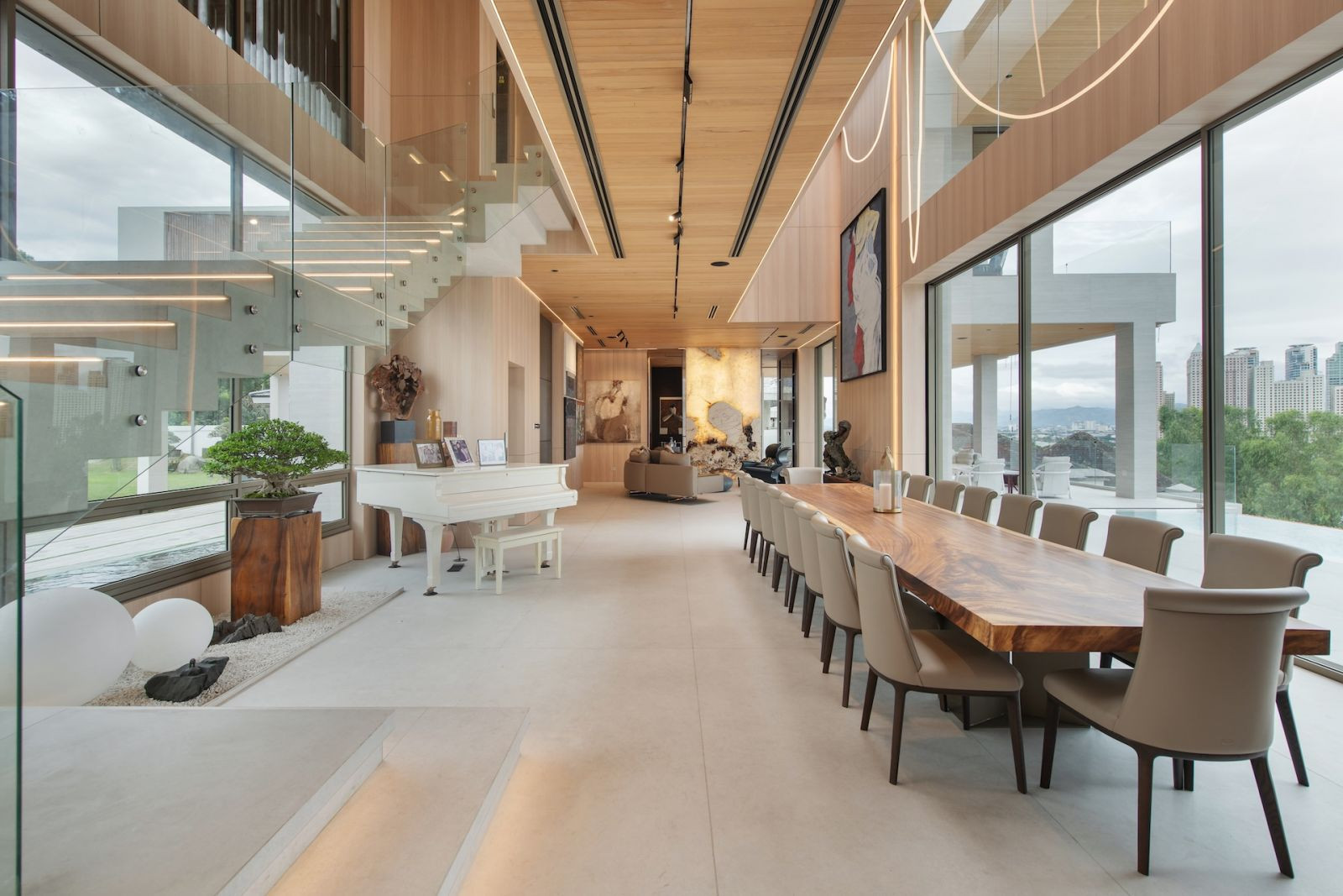 The dining room and the living room of the Peña home (Photo: Greg Mayo)