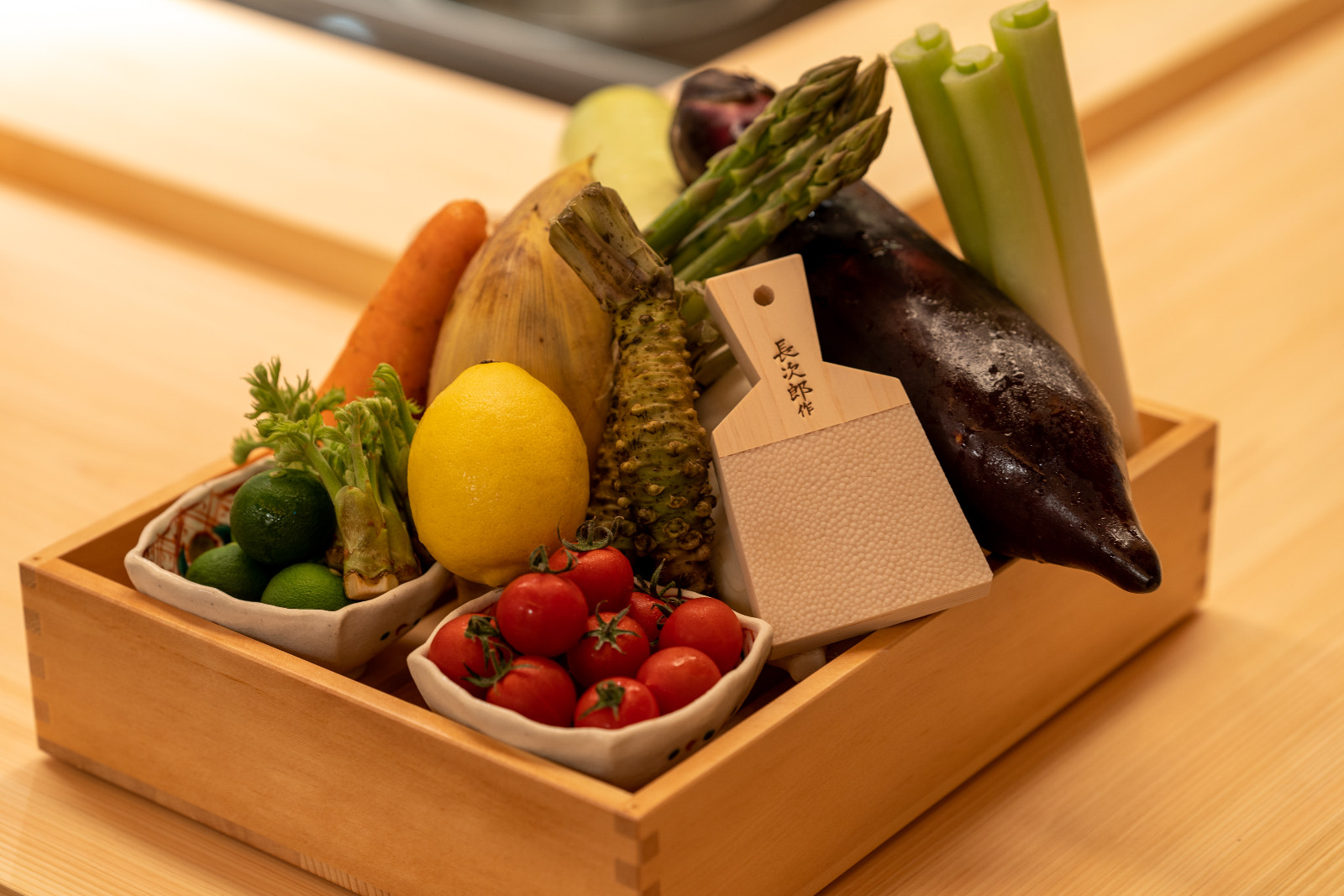Japanese produce displayed at Tenshima