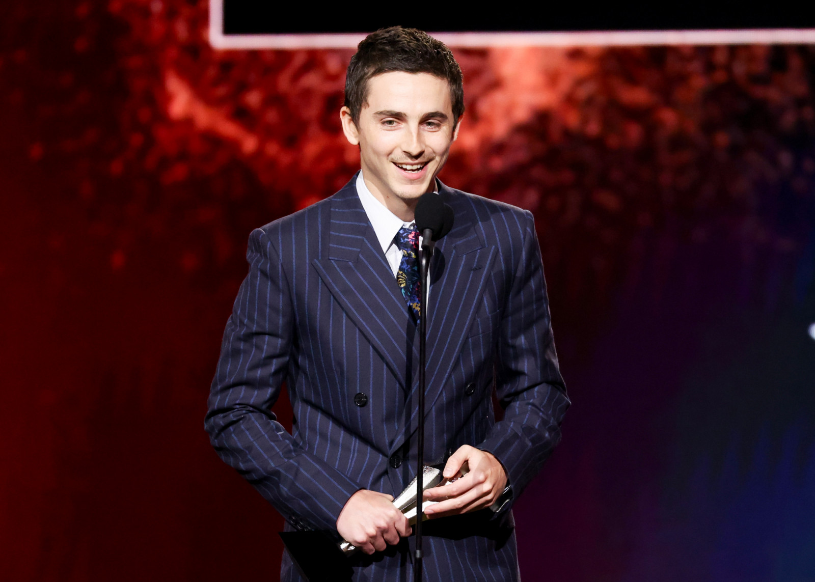Timothée Chalamet at the 31st Annual Critics Choice Awards held at the Barker Hangar on January 04, 2026 in Santa Monica, California. (Photo by JC Olivera/Variety via Getty Images)