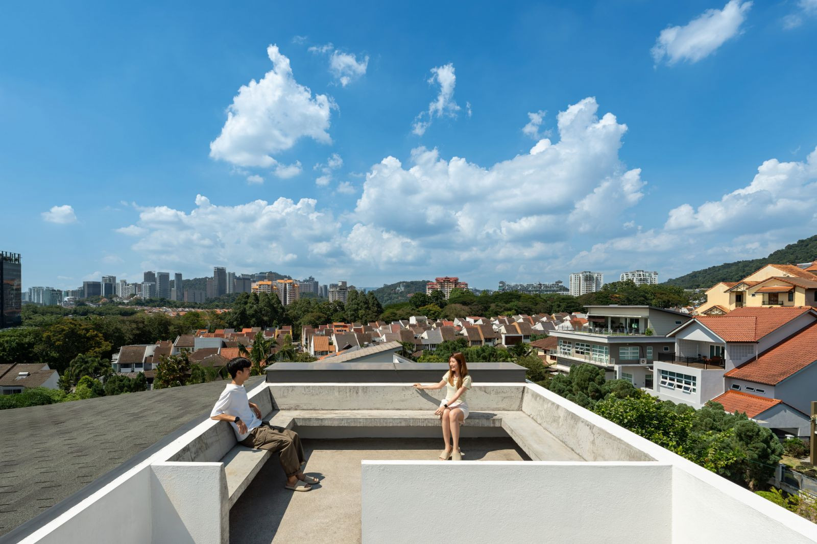 The rooftop seating area at the apex of the roof pitch with surrounding views (Photo: Bricksbegin)