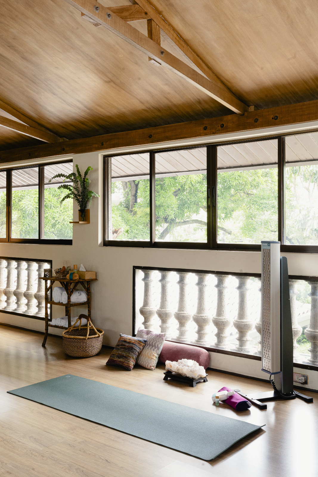 An idyllic setting for serenity, enhanced by the science of infrared light and mystic crystals in Monique Borja-Gonzalez's home