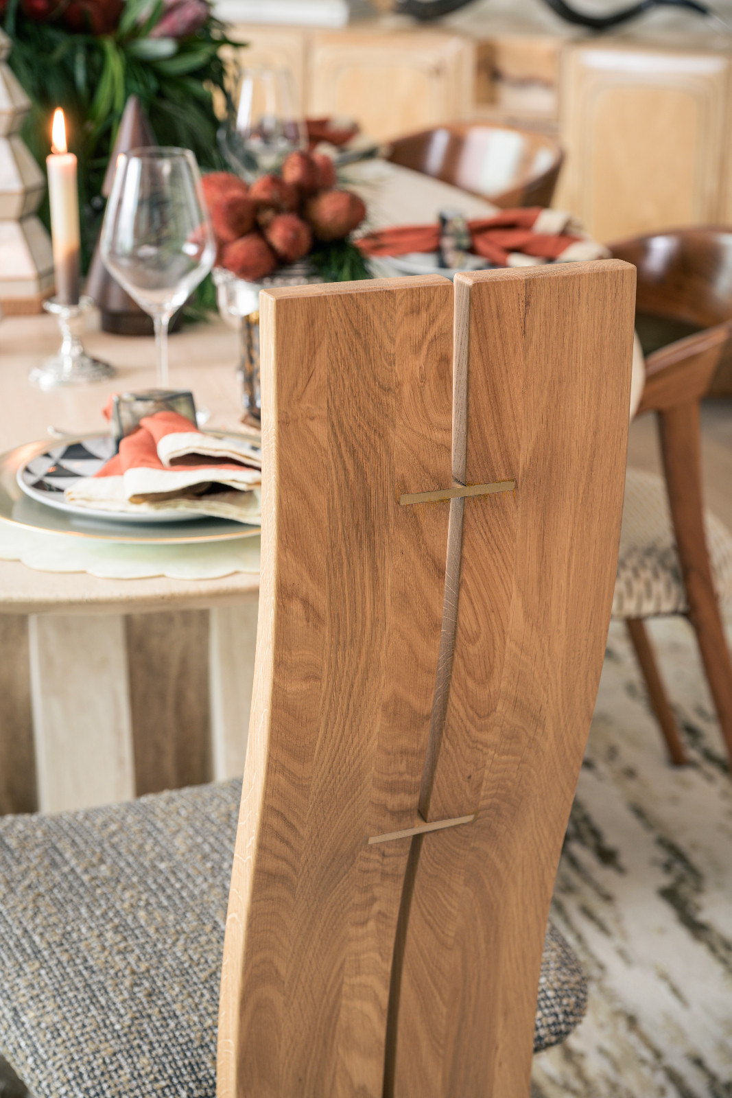 An updated re-issue of an iconic Philux chair in Stephanie Kienle Gonzalez's Manila home
