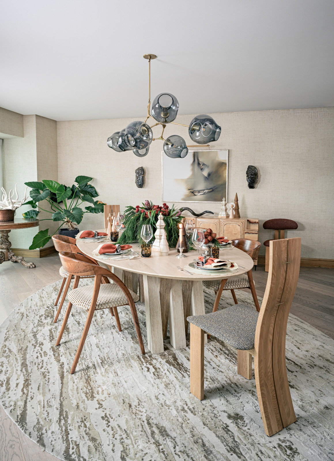 Stephanie Kienle Gonzalez’s dining room in her Manila home