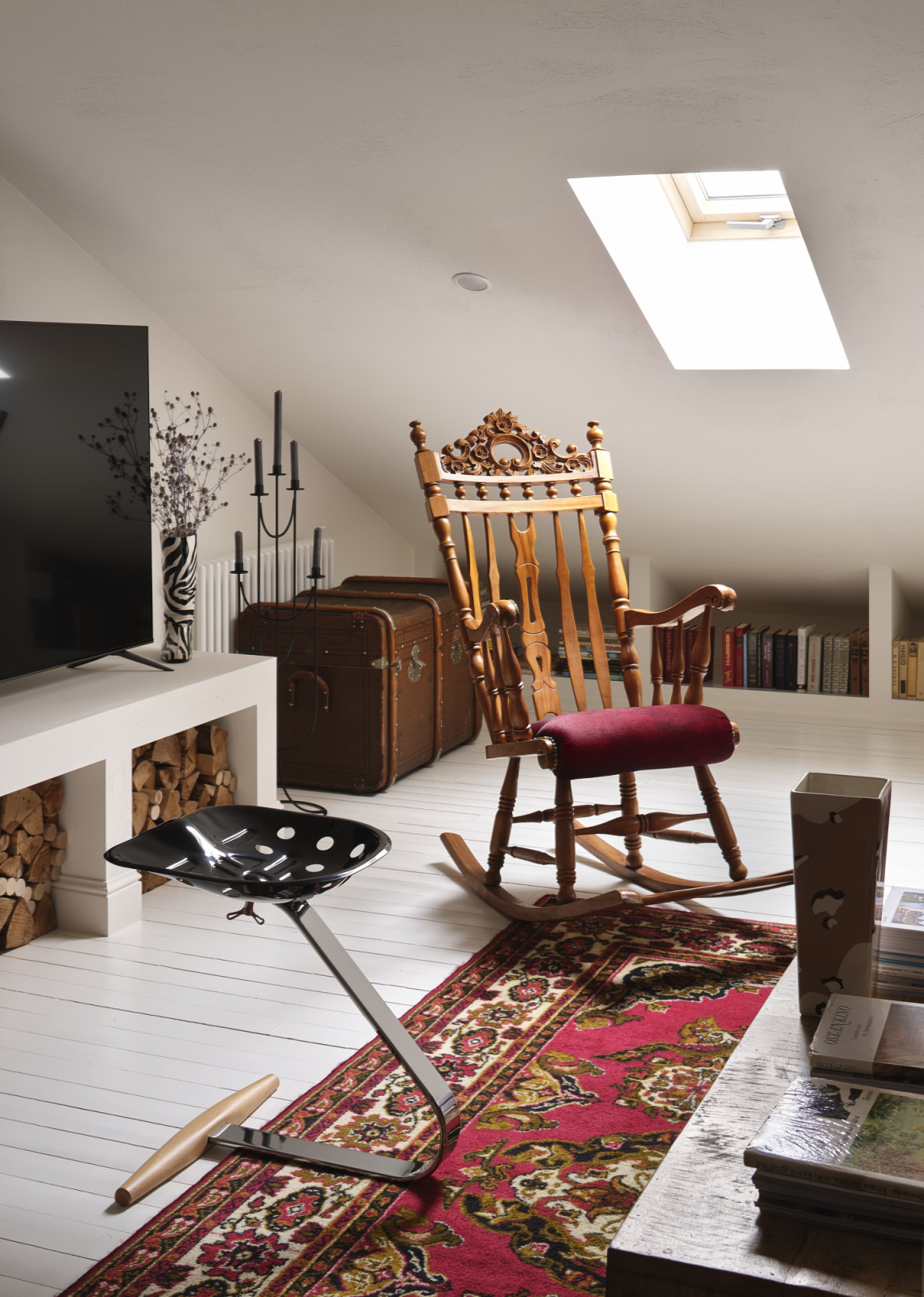 A quiet retreat on the third floor of interior designer Sara Mikhailova's Moscow, Russia home