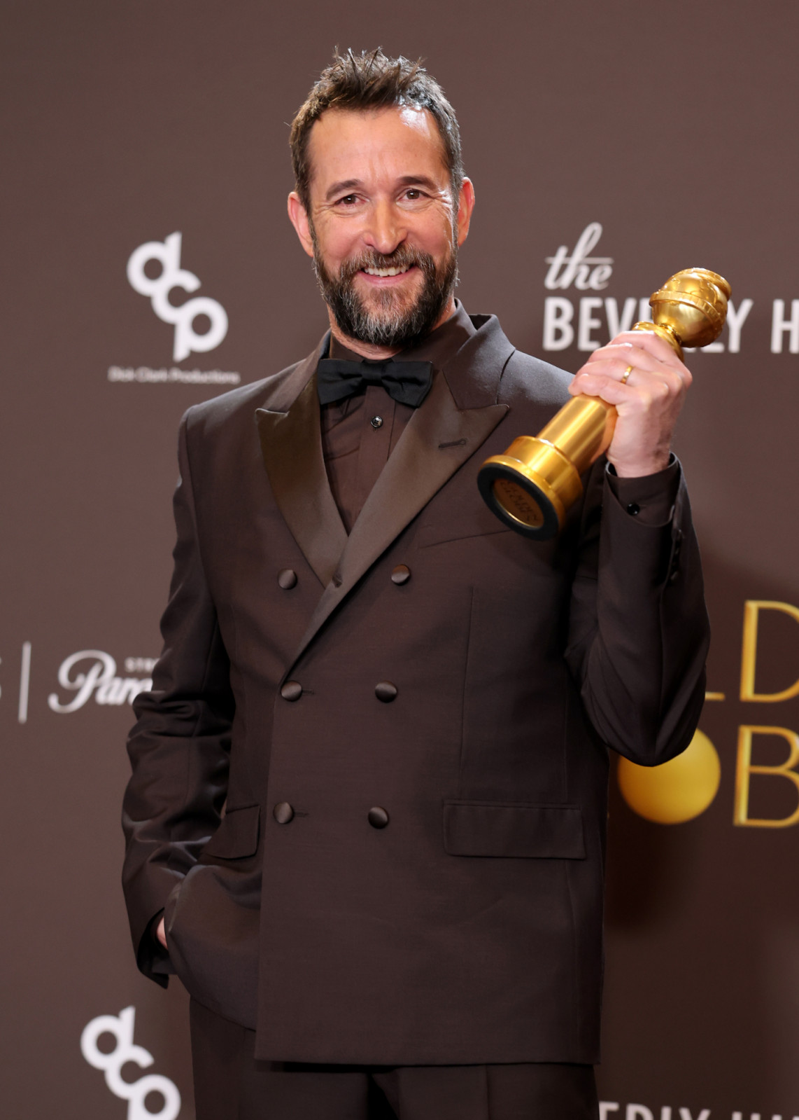 Noah Wyle, winner of the Best Performance by a Male Actor in a Television Series – Drama Award for "The Pitt" poses in the press room during the 83rd Annual Golden Globe Awards (Photo: Amy Sussman/Getty Images)