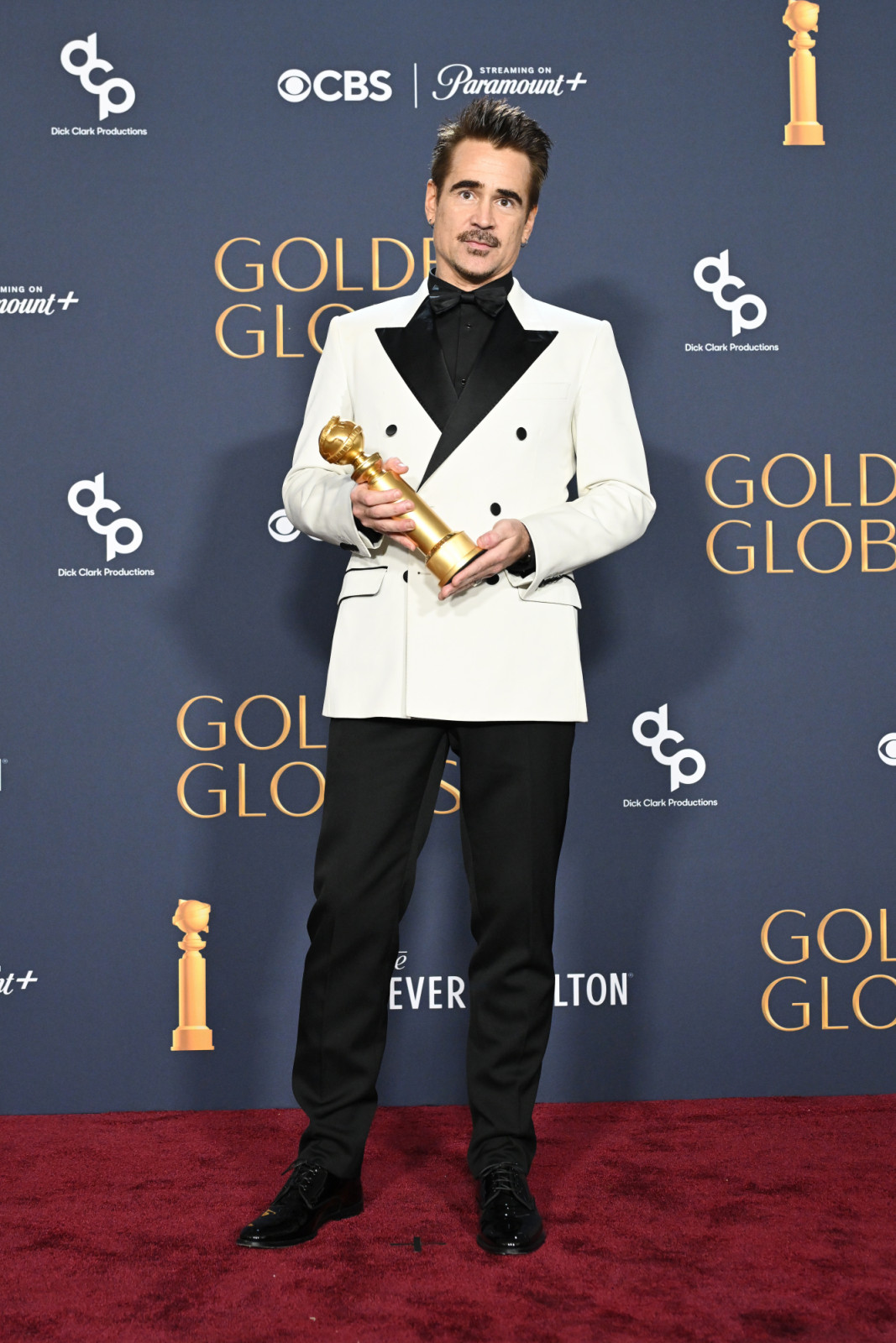 Colin Farrell, winner of Best Performance by a Male Actor in a Limited Series, Anthology Series or a Motion Picture Made for Television for "The Penguin" poses during the 82nd Annual Golden Globes held at The Beverly Hilton on January 05, 2025 in Beverly Hills, California. (Photo by Gilbert Flores/GG2025/Penske Media via Getty Images)