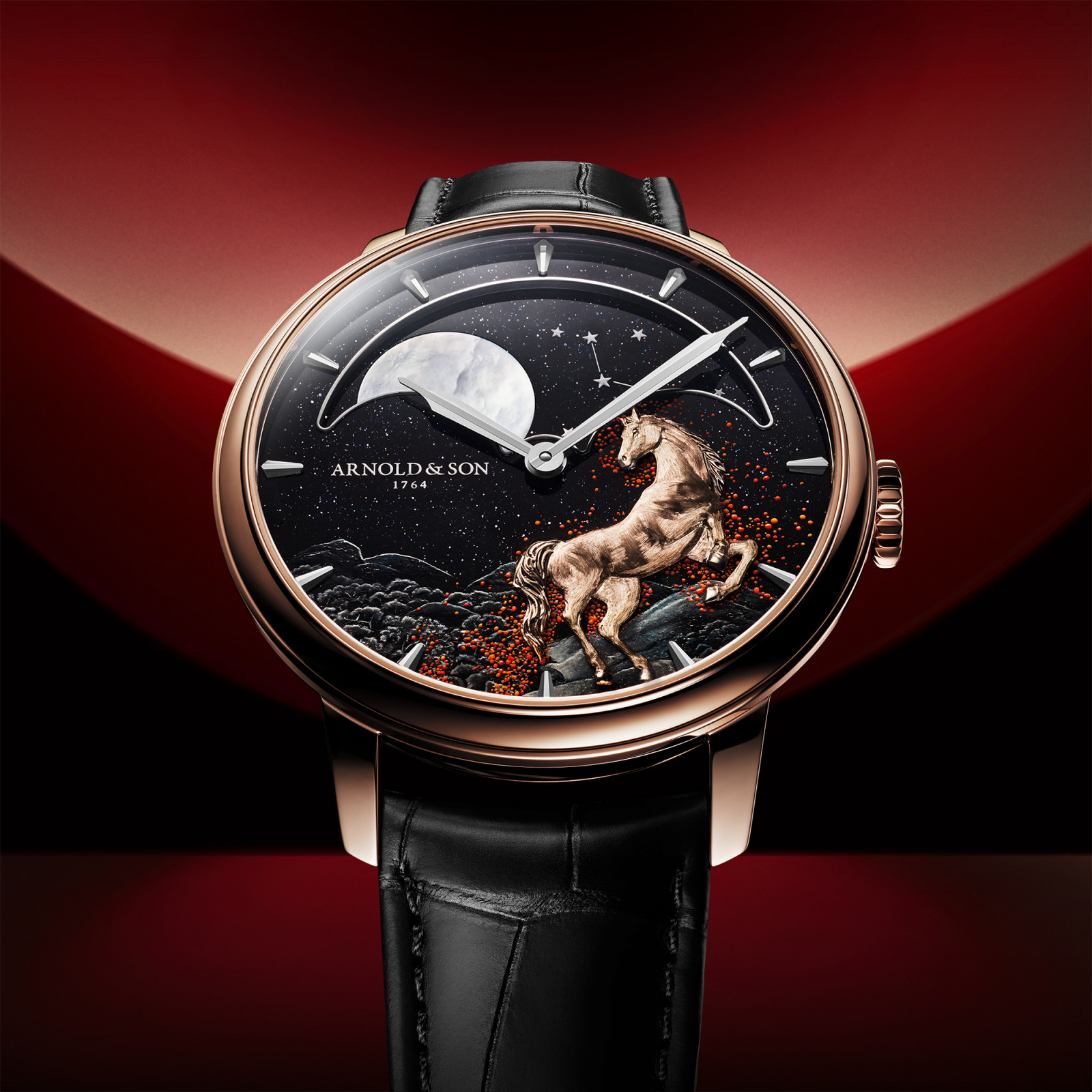 Arnold & Son Perpetual Moon 41.5 Red Gold “Year of the Horse”