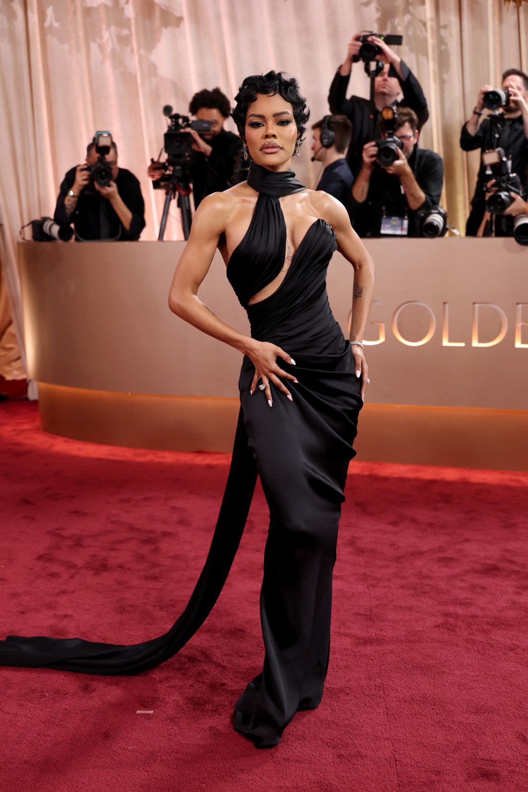 BEVERLY HILLS, CALIFORNIA - JANUARY 11: (FOR EDITORIAL USE ONLY) Teyana Taylor attends the 83rd annual Golden Globe Awards at The Beverly Hilton on January 11, 2026 in Beverly Hills, California. (Photo by Frazer Harrison/WireImage)