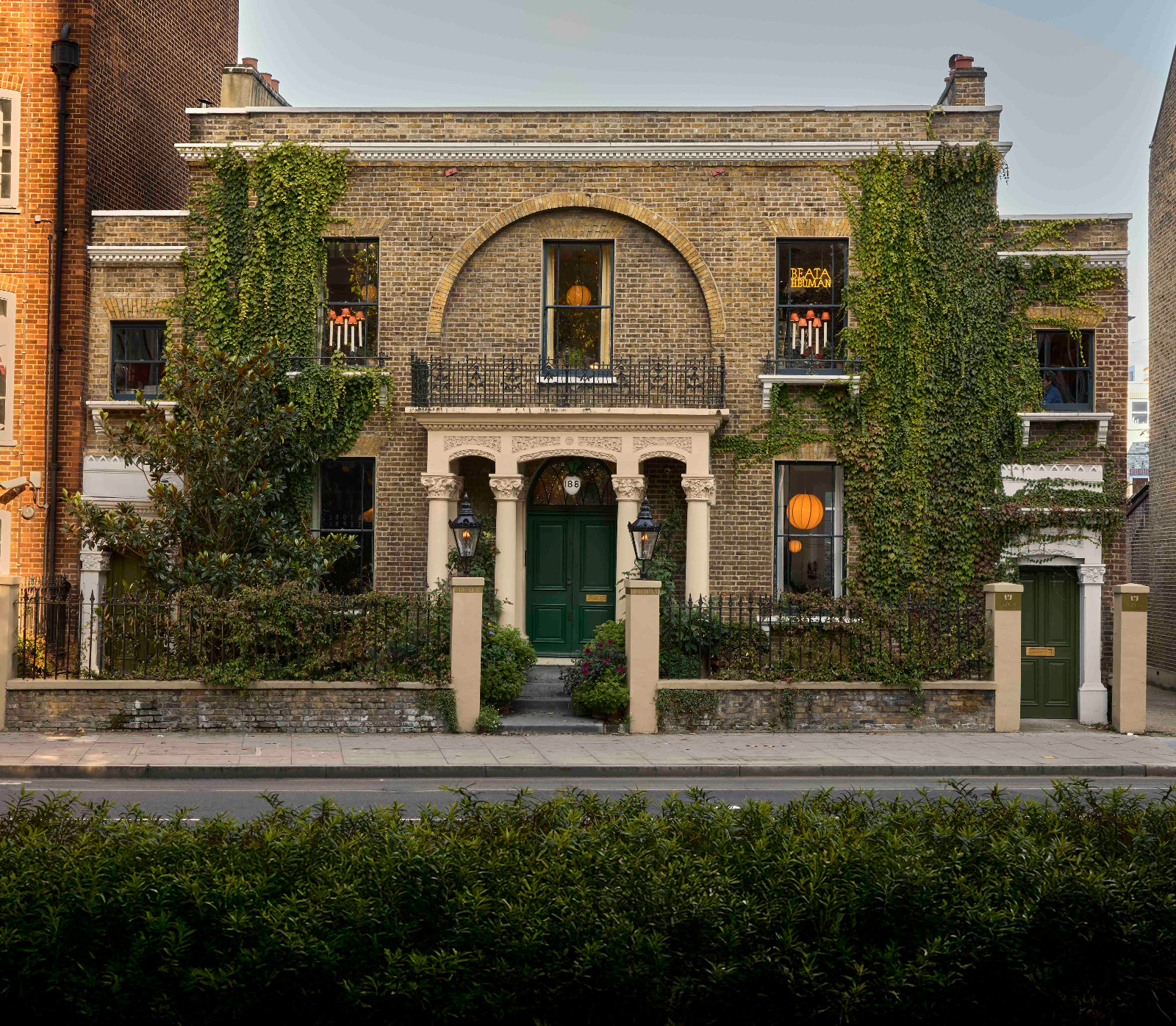 An exterior shot of Beata Heuman's home