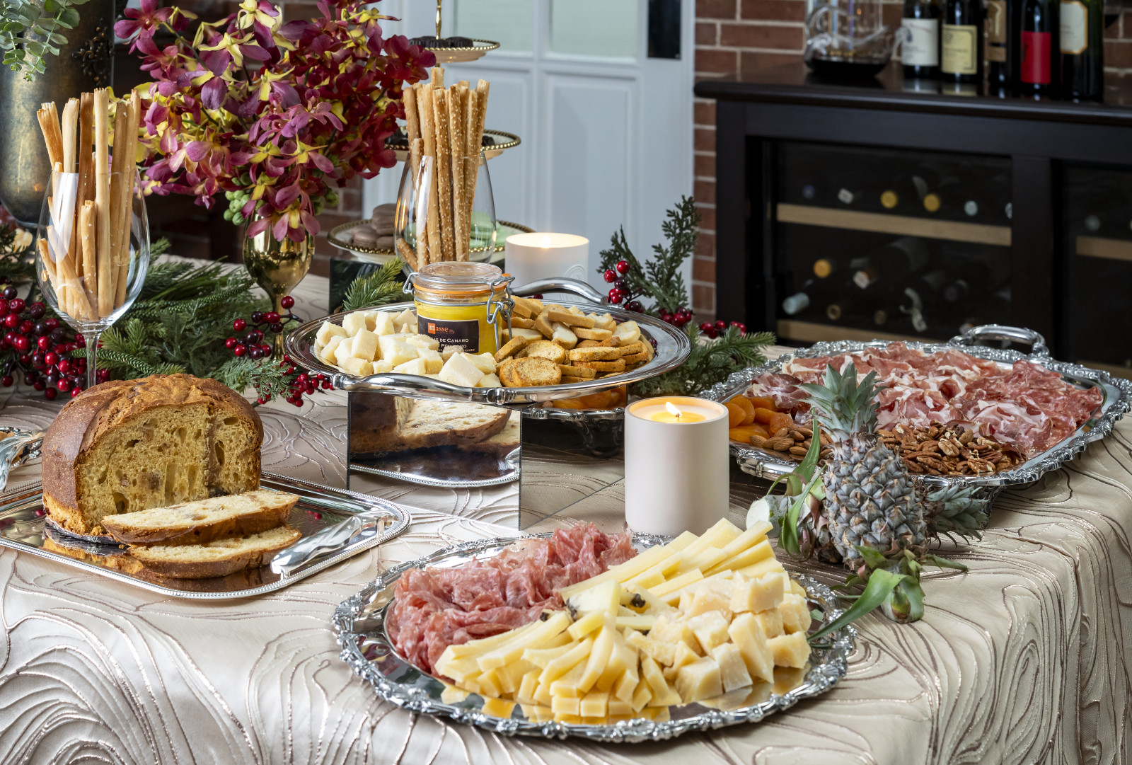 A delicious spread of nibbles, all of which are available through Bacchus Épicerie