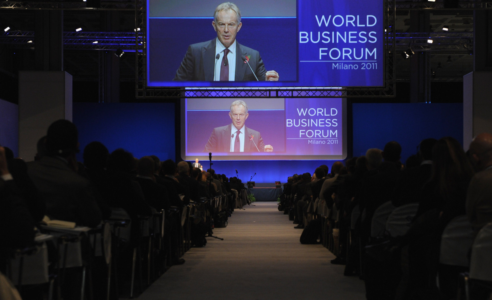 Tony Blair speaks at the World Business Forum 2011 in Milan, Italy (Photo by Pier Marco Tacca/Getty Images)