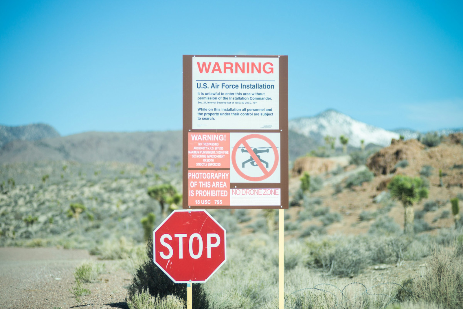 A remote Nevada military base known for experimental aircraft testing and decades of secrecy (Photo: Oliver Pacas/Unsplash)