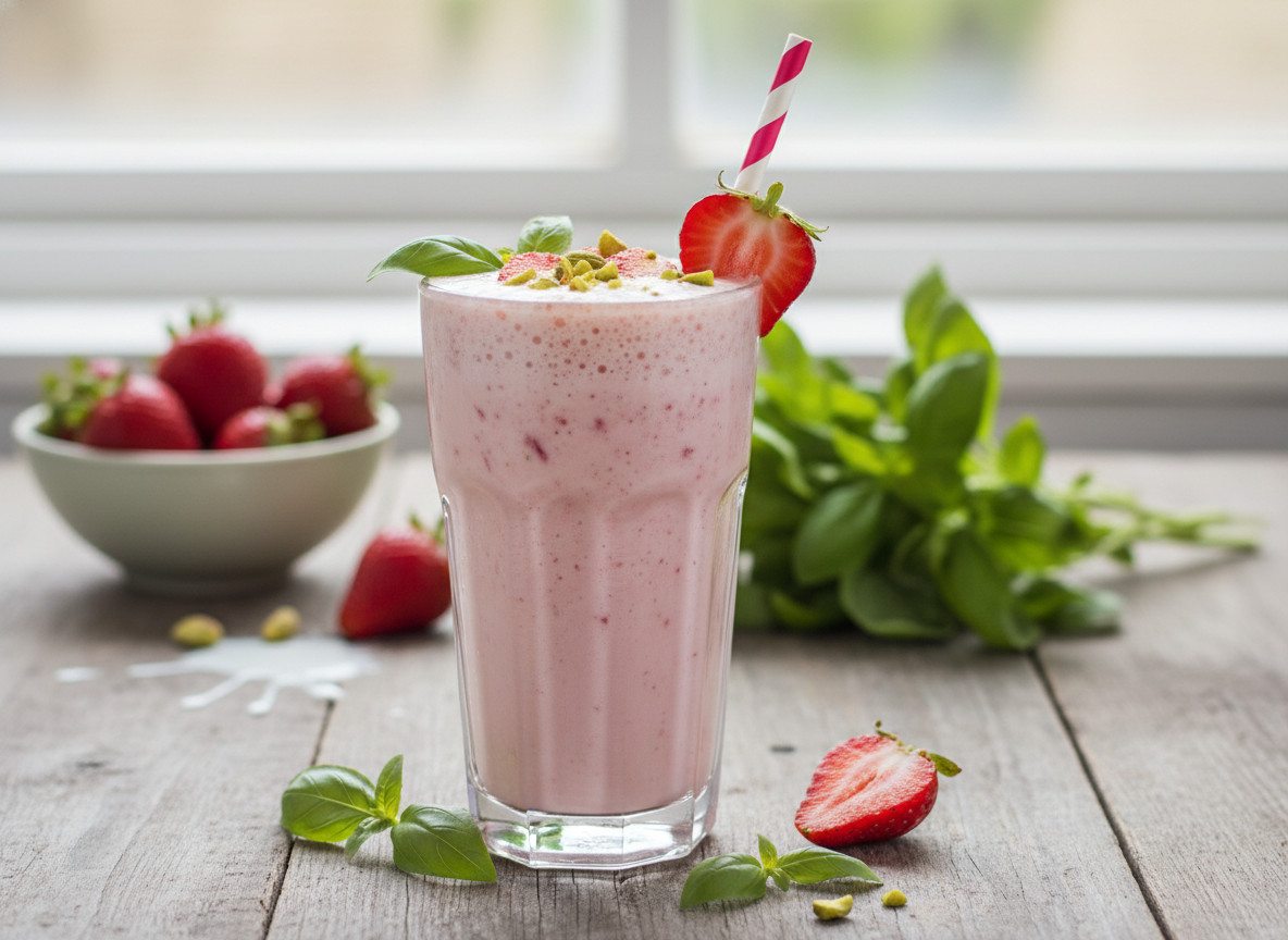 Sweet strawberries and peppery basil create a fresh, unexpected herbal note that lifts both flavours (Photo: AI-generated)