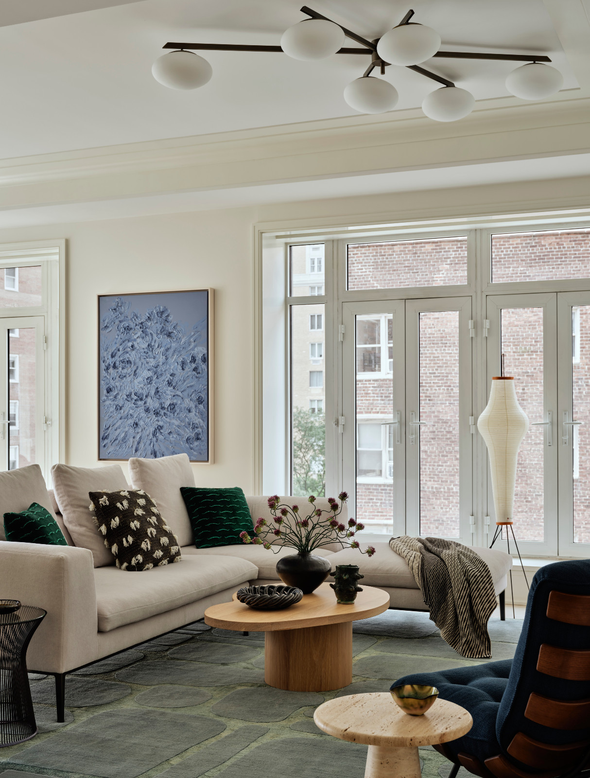 Lucy Harris designed this New York City living room apartment for a mother-daughter duo