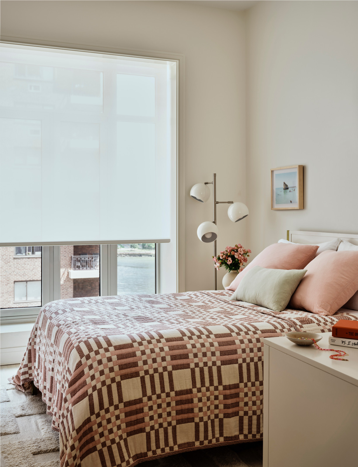 The secondary bedroom in a New York apartment, designed by Lucy Harris