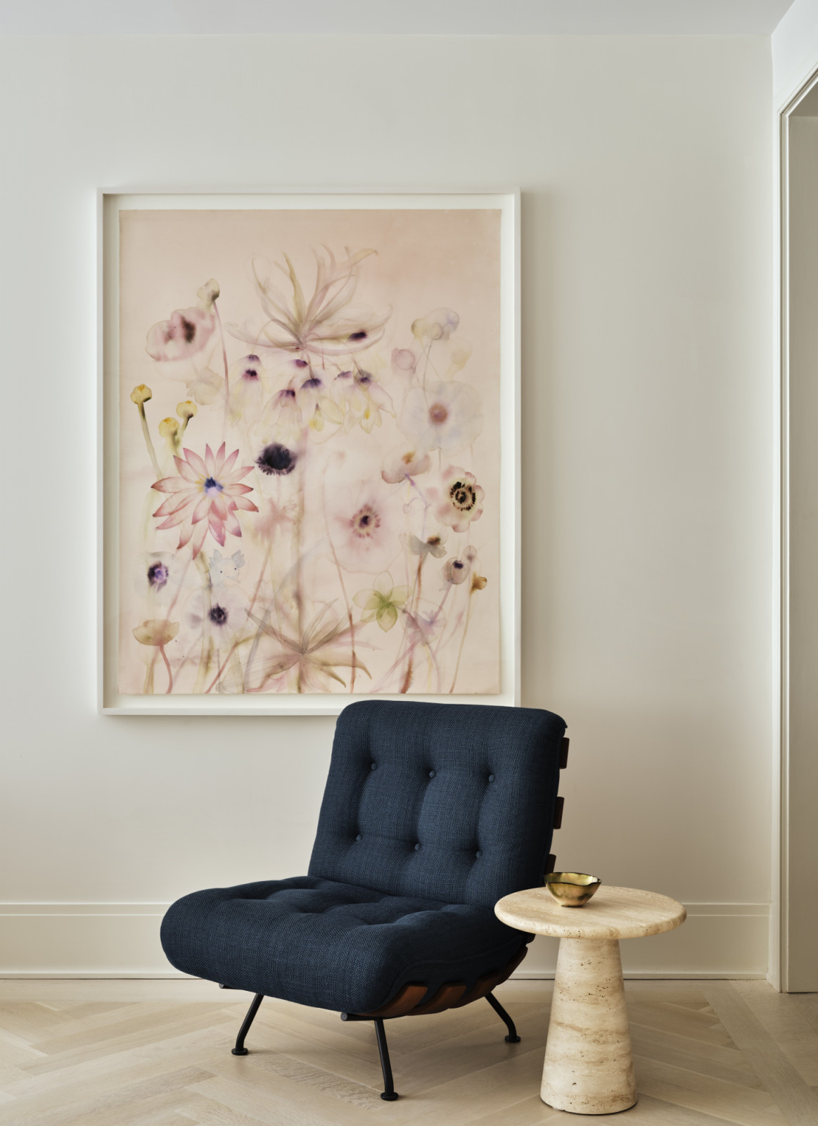 Balancing feminine hues with thoughtful materiality, this New York City apartment was designed by Lucy Harris for a mother-daughter duo