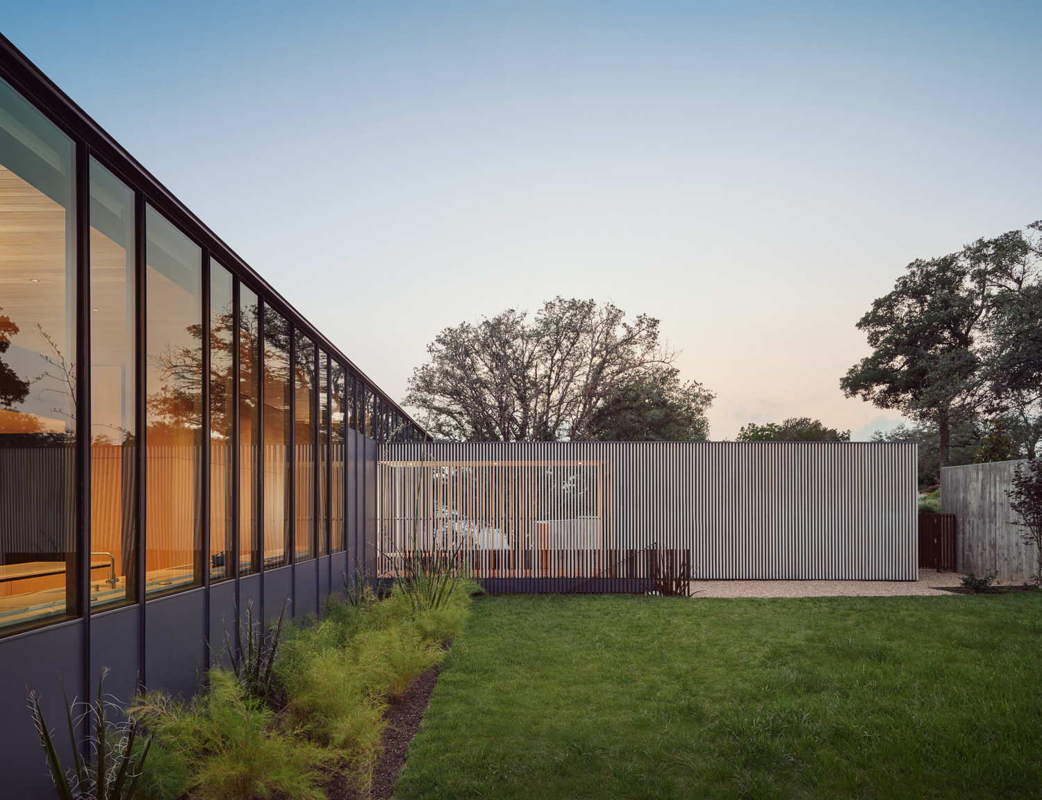 The outdoor area of an Austin, Texas home designed by Alterstudio Architects