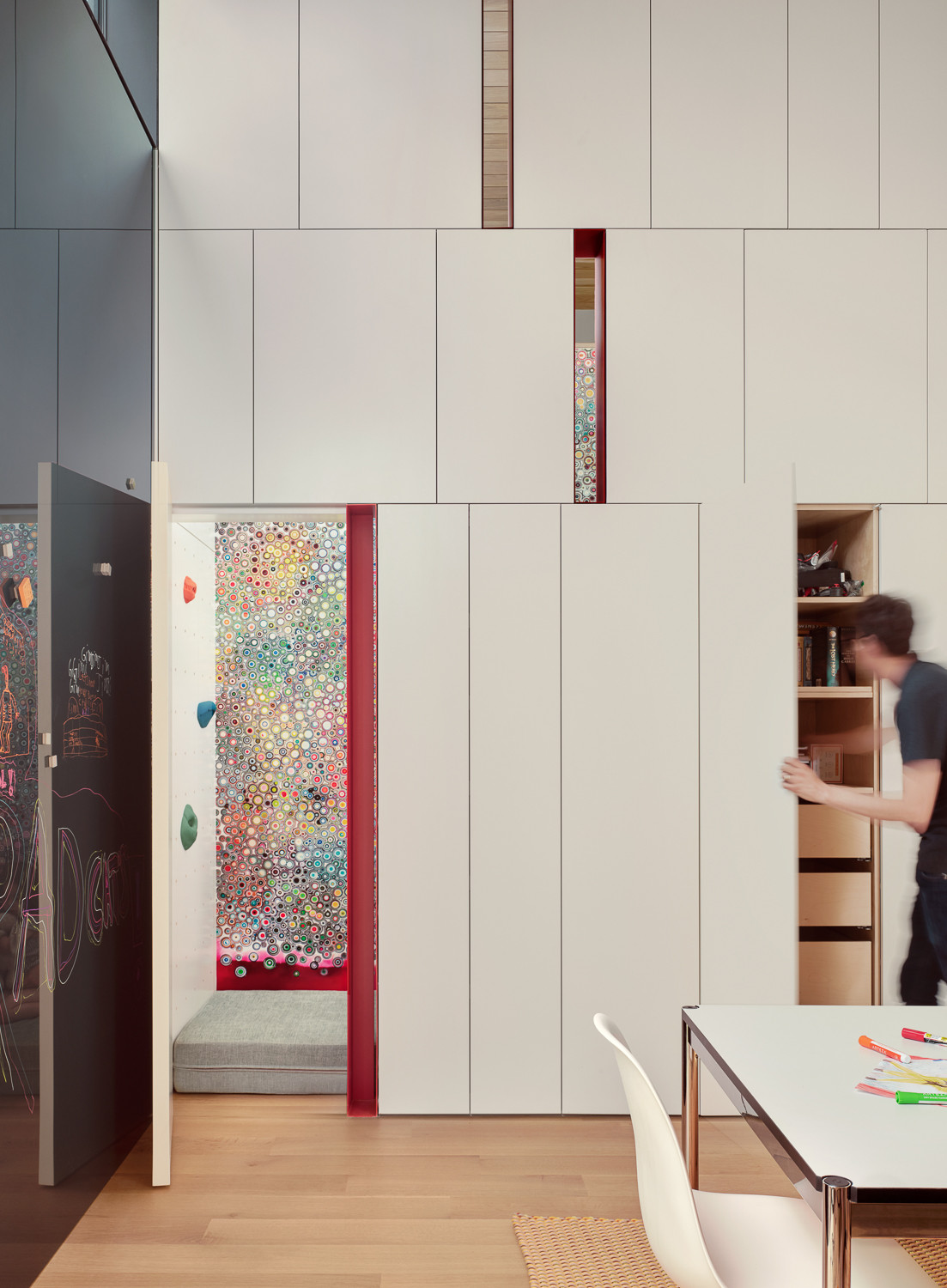 The children's play area in an Austin, Texas home designed by Alterstudio Architects