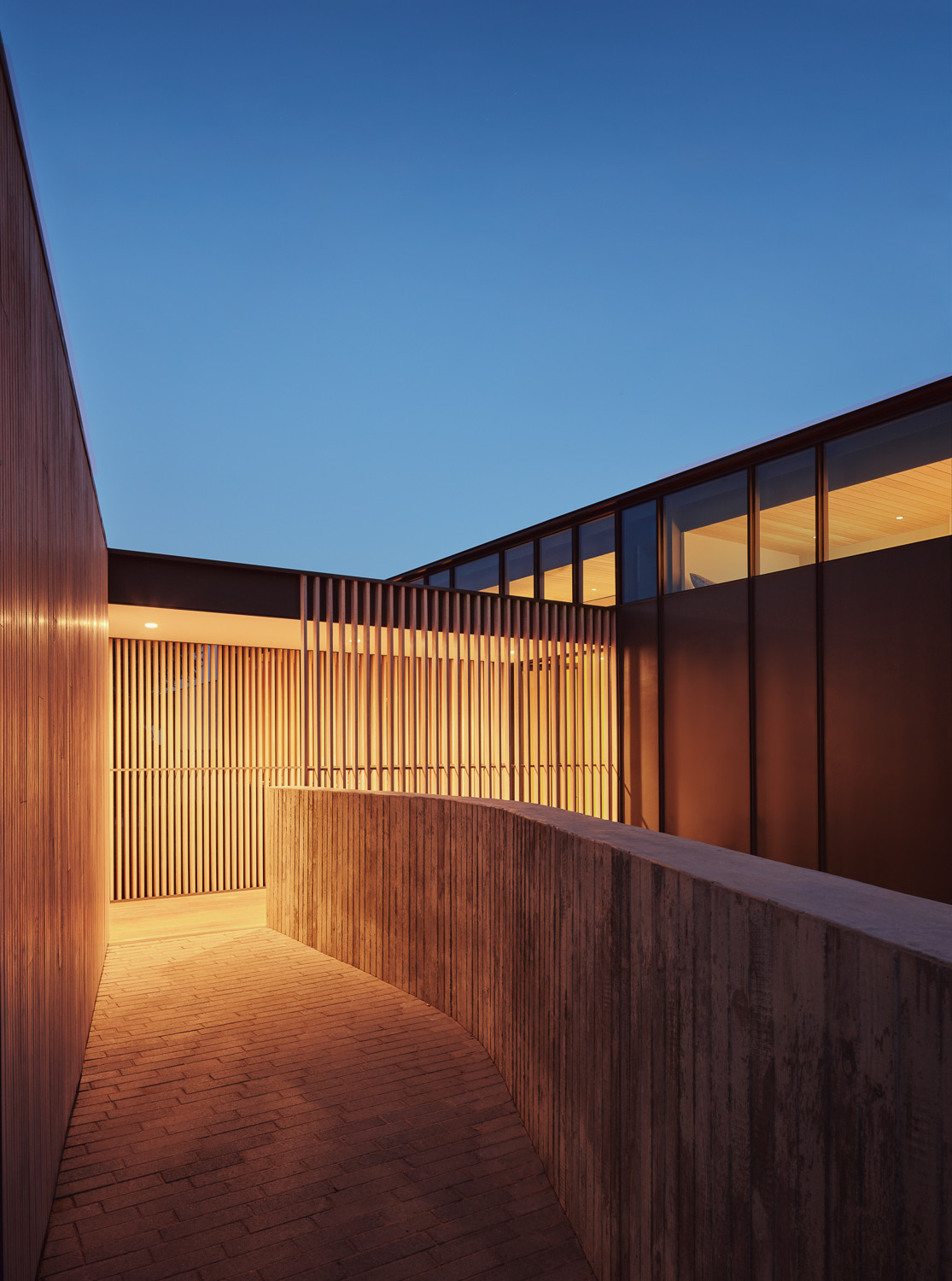 The exterior architectural details of an Austin, Texas home designed by Alterstudio Architects